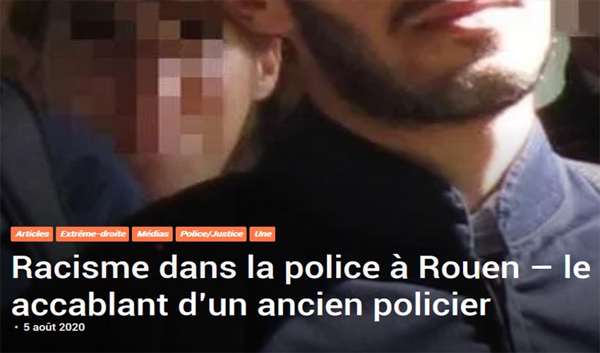 racisme dans la police à Rouen