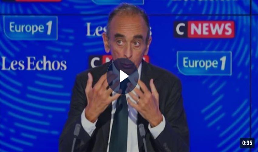 Eric Zemmour veut abolir les lois contre les injures et actes racistes