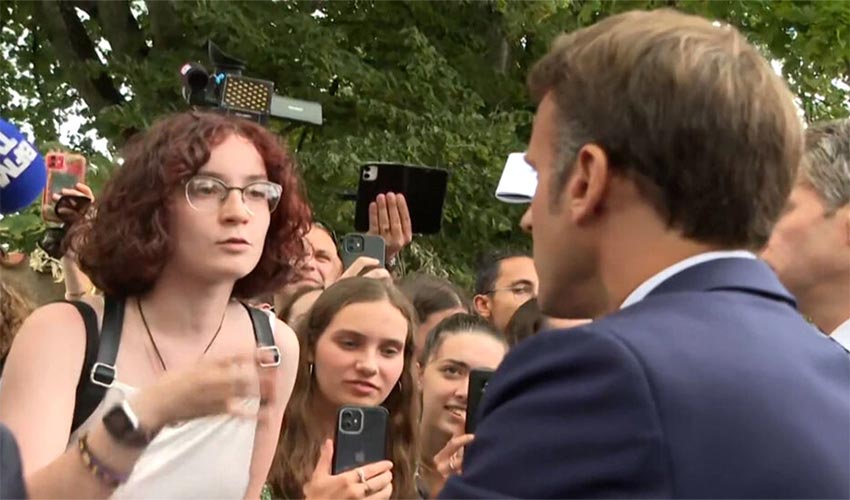 lycéenne interpelle Macron dans le Tarn