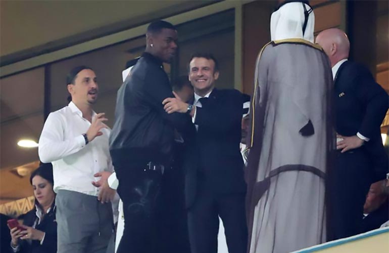 Pogba tribune stade Qatar