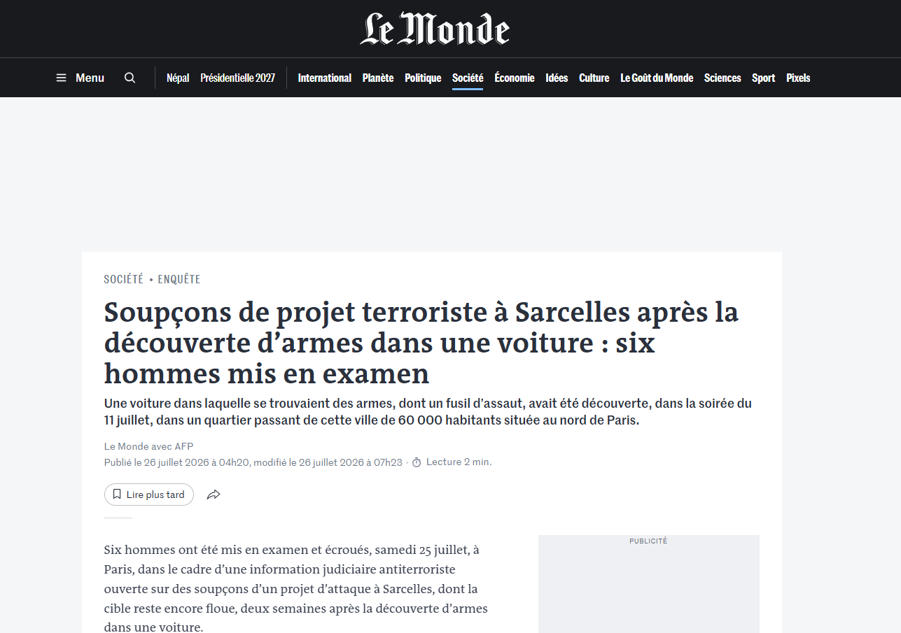 Soupçons de projet terroriste à Sarcelles : Me Steeve Ruben assiste l’un des mis en examen