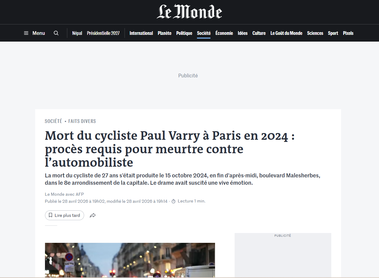 Mort de Paul Varry à Paris : la défense veut faire appel