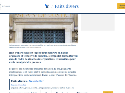 Meurtre de Saïdou à Évry : un procès devant la cour d’assises de l’Essonne Meurtre de Saïdou à Évry : un procès devant la cour d’assises de l’Essonne
